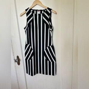 Yoana Baraschi anthropology Black and White Striped Dress